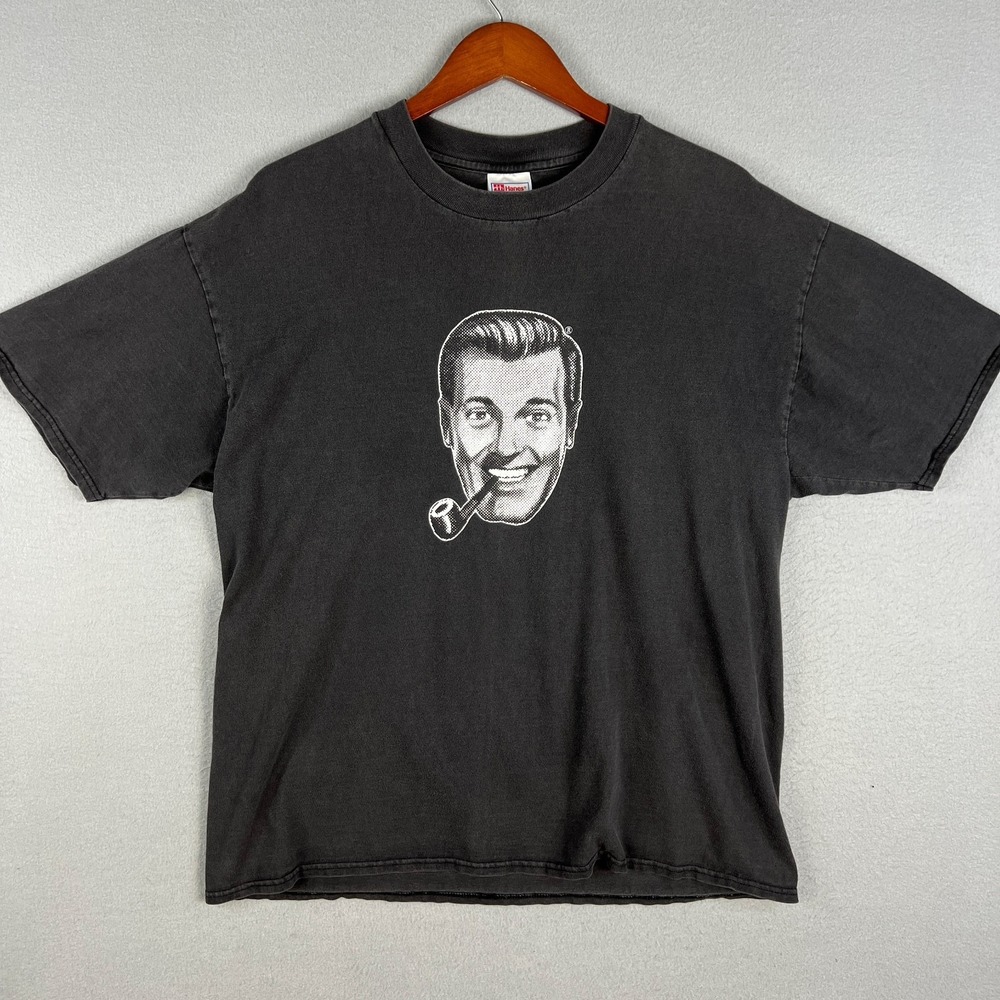VTG Church Of The SubGenius Bob Dobbs T Shirt Fits‎ L Hanes Beefy Boxy Faded